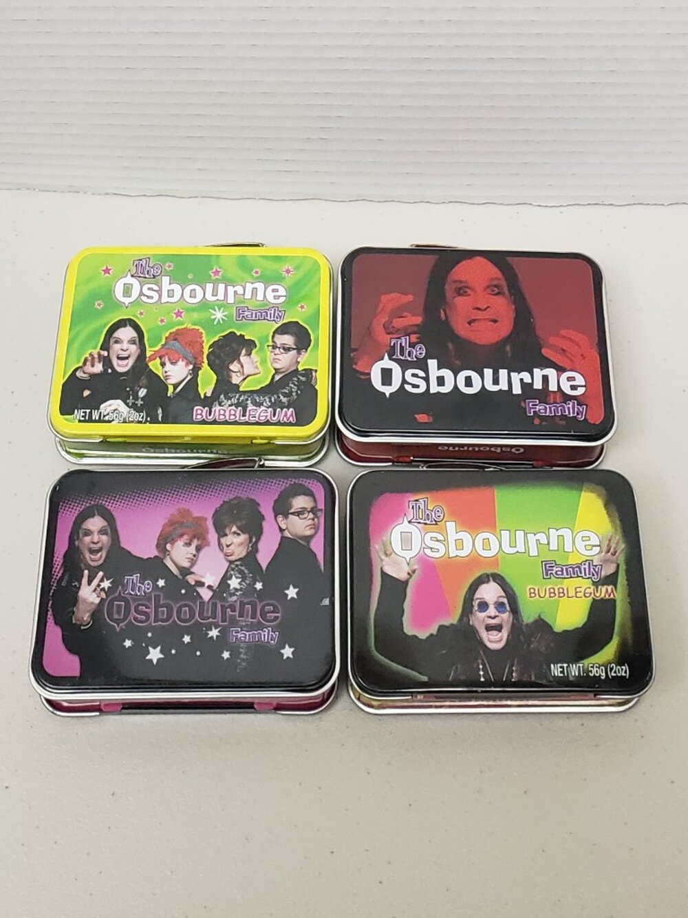 Ozzy Osbourne & The Osbourne Family Mini Lunch Box Tin Set of 4 2002